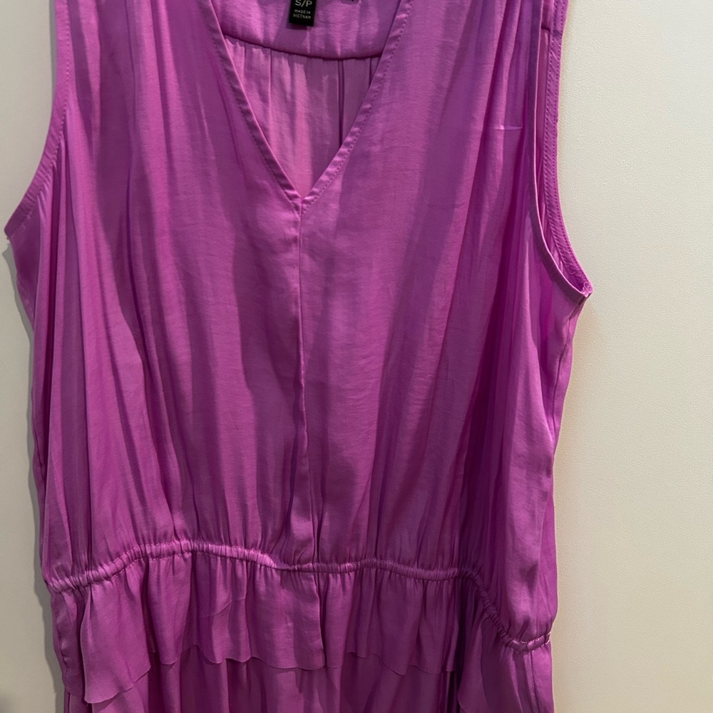 Banana Republic Pink Sleeveless Blouse Relaxed Pleated